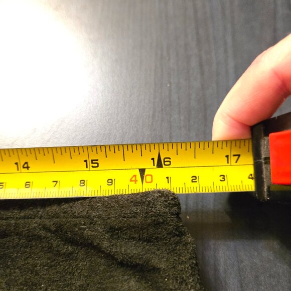 Black Genuine suede leather midi skirt size 14 - Picture 6 of 9